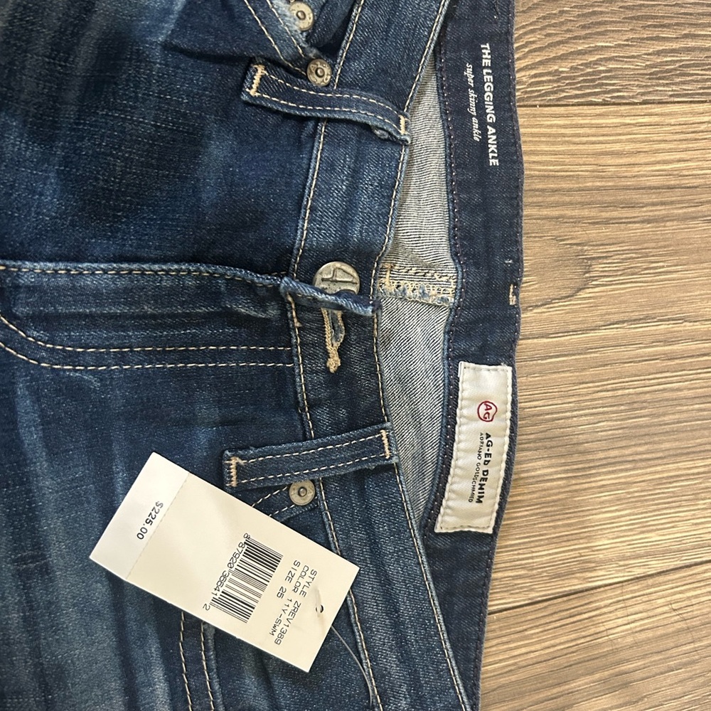 AG Adriano Goldschmied Blue Cropped Ankle Jeans